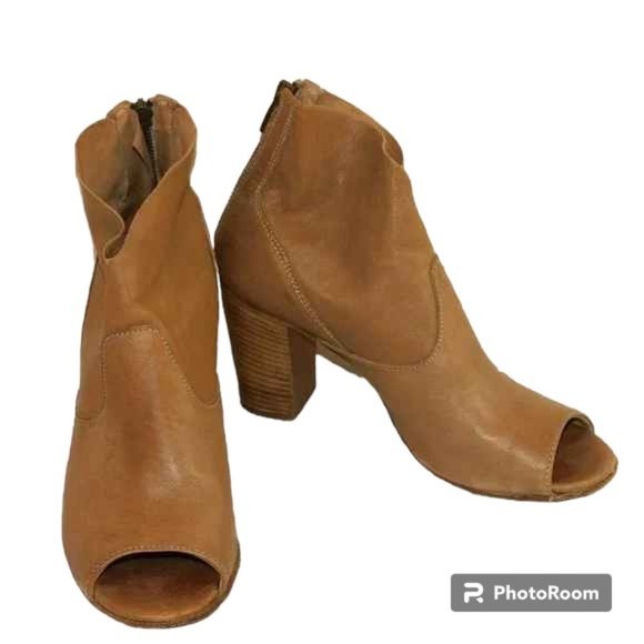 Cordani Shoes - Cordani Open Toe Leather Ankle Bootie Made In Italy Size 38 (US Size 7.5-8)